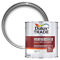 Dulux Trade Pure brilliant white Gloss Exterior Metal & wood paint, 1L