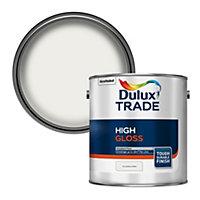 Dulux Trade Pure brilliant white High gloss Metal & wood paint, 2.5L