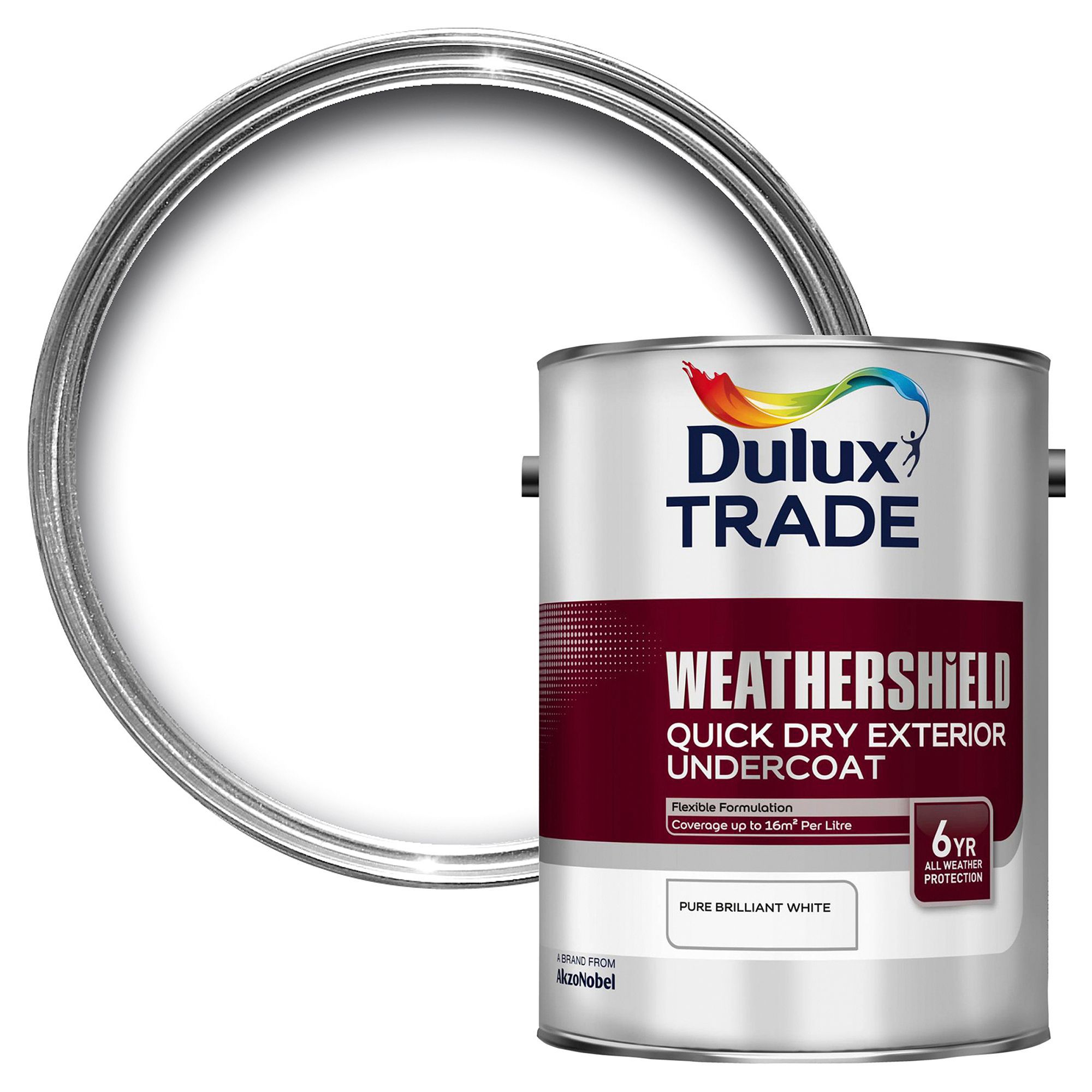 Dulux Trade Pure Brilliant White Wood Undercoat, 1L | DIY At B&Q