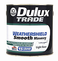 Dulux Trade Weathershield White Masonry paint, 2.5L