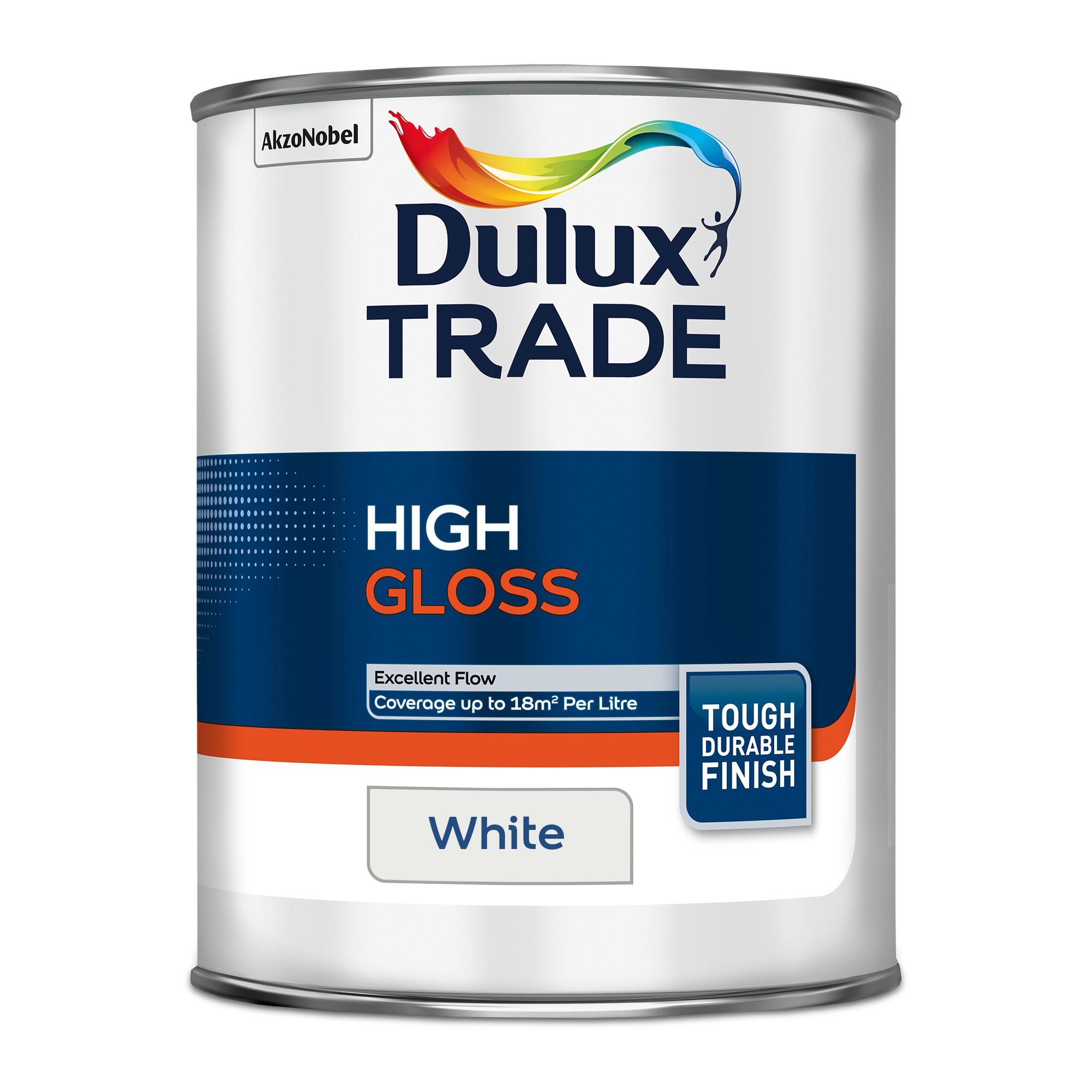 Dulux Trade White High gloss Interior & exterior Metal & wood paint, 1L