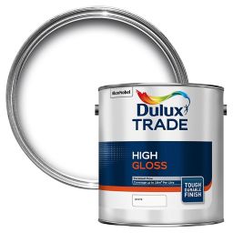 Dulux Trade White High gloss Metal & wood paint, 2.5L