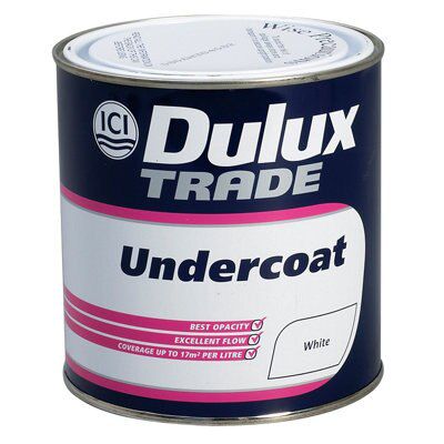 Dulux Trade White High sheen Primer undercoat 1L DIY at B Q