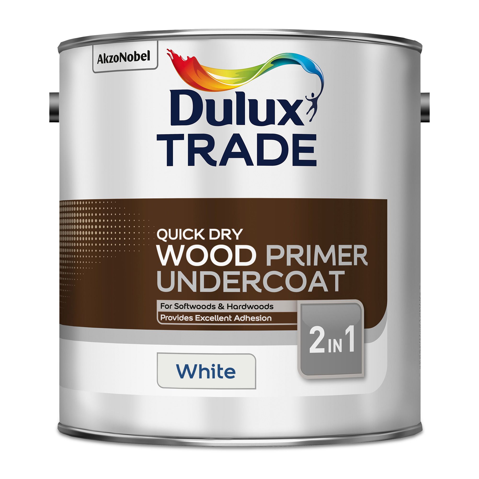 Dulux Trade White Wood Primer & Undercoat, 2.5L | DIY At B&Q