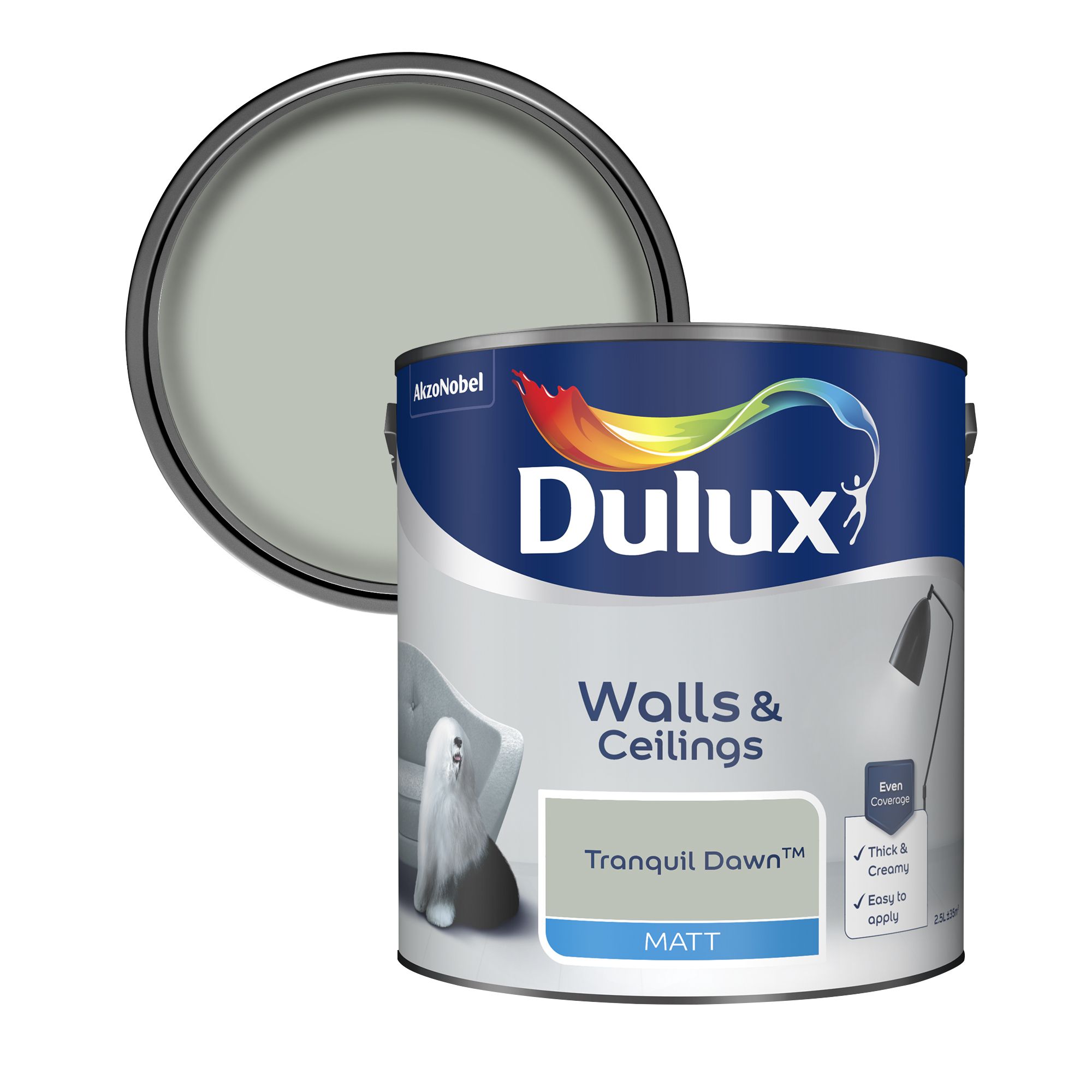 Dulux Tranquil Dawn Matt Emulsion Paint 2.5L | DIY At B&Q