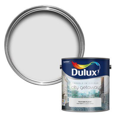 Dulux Travels in colour Feather flock grey Flat matt Emulsion paint, 2.5L