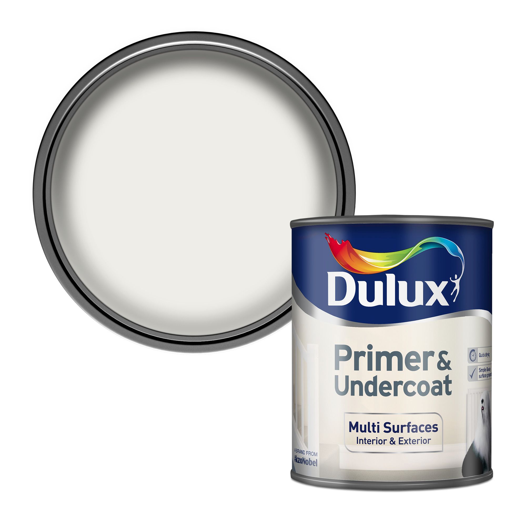 Dulux Universal White Multi-surface Primer & Undercoat, 750ml | DIY At B&Q