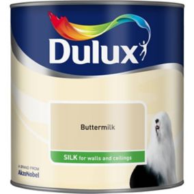 Dulux Walls & ceilings Buttermilk Silk Emulsion paint, 2.5L