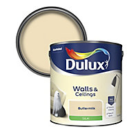 Dulux Walls & ceilings Buttermilk Silk Emulsion paint, 2.5L