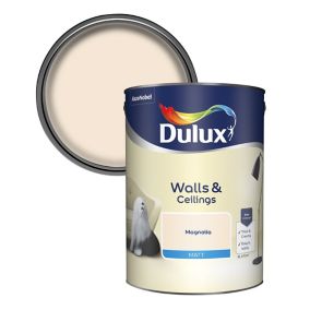 Dulux Walls & ceilings Magnolia Matt Emulsion paint, 5L
