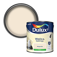 Dulux Walls & ceilings Magnolia Silk Emulsion paint, 2.5L