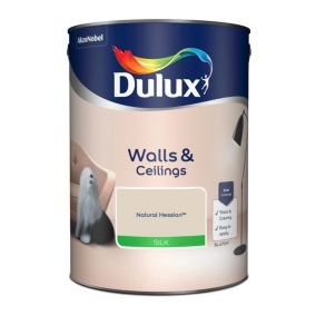 Dulux Walls & ceilings Natural hessian Silk Emulsion paint, 5L