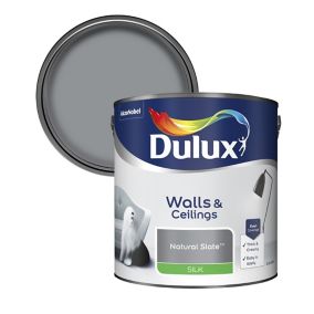 Dulux Walls & ceilings Natural slate Silk Emulsion paint, 2.5L