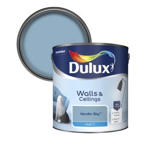 Dulux Walls & ceilings Nordic sky Matt Emulsion paint, 2.5L