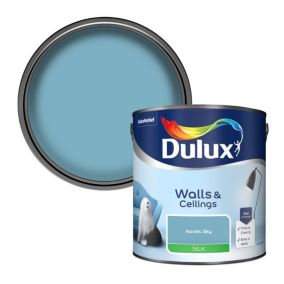 Dulux Walls & ceilings Nordic sky Silk Emulsion paint, 2.5L