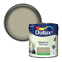 Dulux Walls & ceilings Overtly olive Silk Emulsion paint, 2.5L