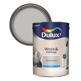 Dulux Walls & ceilings Perfectly taupe Matt Emulsion paint, 5L