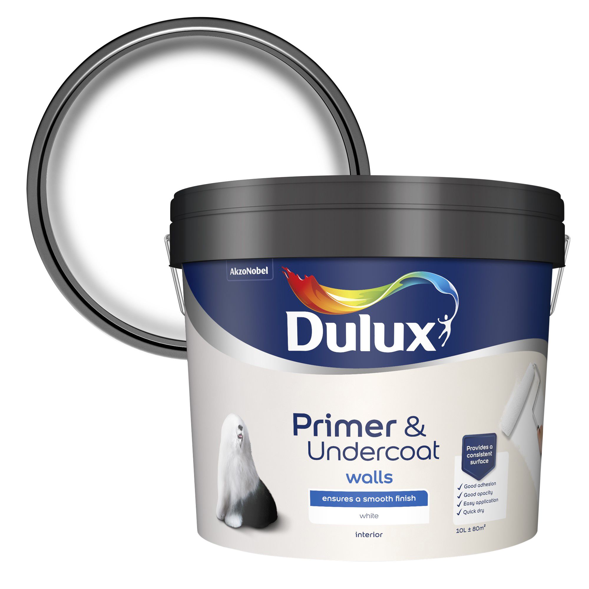 Dulux Walls White Primer & Undercoat, 10L | DIY At B&Q