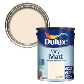 Dulux Warm white Vinyl matt Emulsion paint, 5L