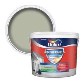 Dulux Weathershield All Weather Protection Green Ivy Smooth Matt Masonry paint, 10L Tub