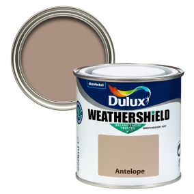 Dulux Weathershield Antelope Smooth Super matt Masonry paint, 250ml Tester pot