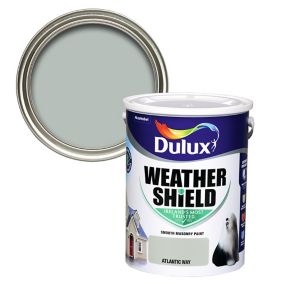 Dulux Weathershield Atlantic way Smooth Super matt Masonry paint, 5L
