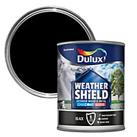Dulux Weathershield Black Gloss Metal & wood paint, 750ml