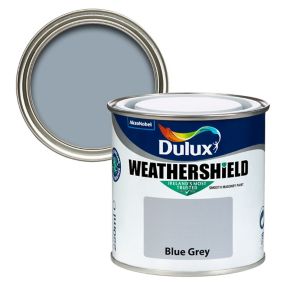 Dulux Weathershield Blue grey Smooth Super matt Masonry paint, 250ml Tester pot