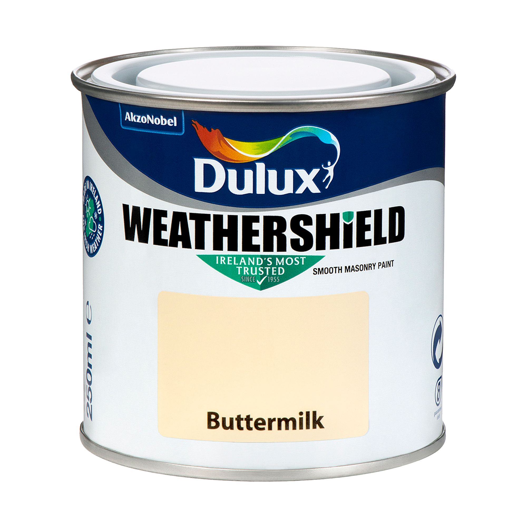 Dulux Weathershield Buttermilk Smooth Masonry paint, 250ml Tester pot