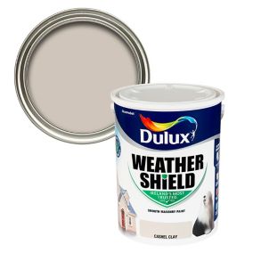 Dulux Weathershield Cashel clay Smooth Super matt Masonry paint, 5L