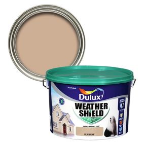 Dulux Weathershield Claystone Smooth Super matt Masonry paint, 10L