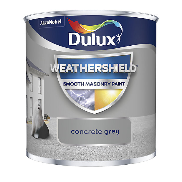 Dulux Weathershield Concrete Grey Smooth Matt Masonry Paint 0 25l Tester Pot Diy At B Q - Dulux Weathershield Fence Paint Colours