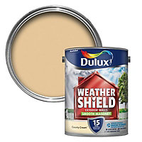 Dulux Weathershield County cream Masonry paint, 5L