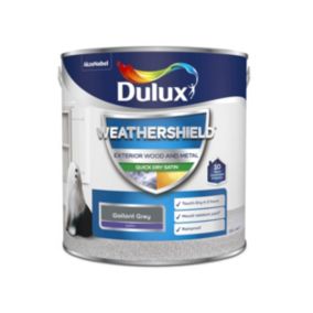 Dulux Weathershield Gallant grey Satinwood Exterior Metal & wood paint, 2.5L