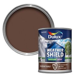 Dulux Weathershield Hazelnut truffle Satin Metal & wood paint, 750ml