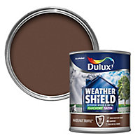Dulux Weathershield Hazelnut truffle Satinwood Exterior Metal & wood paint, 750ml