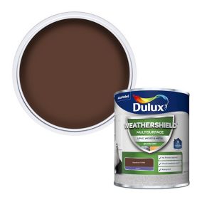 Dulux Weathershield Hazelnut Truffle Satinwood Multi-surface paint, 750ml