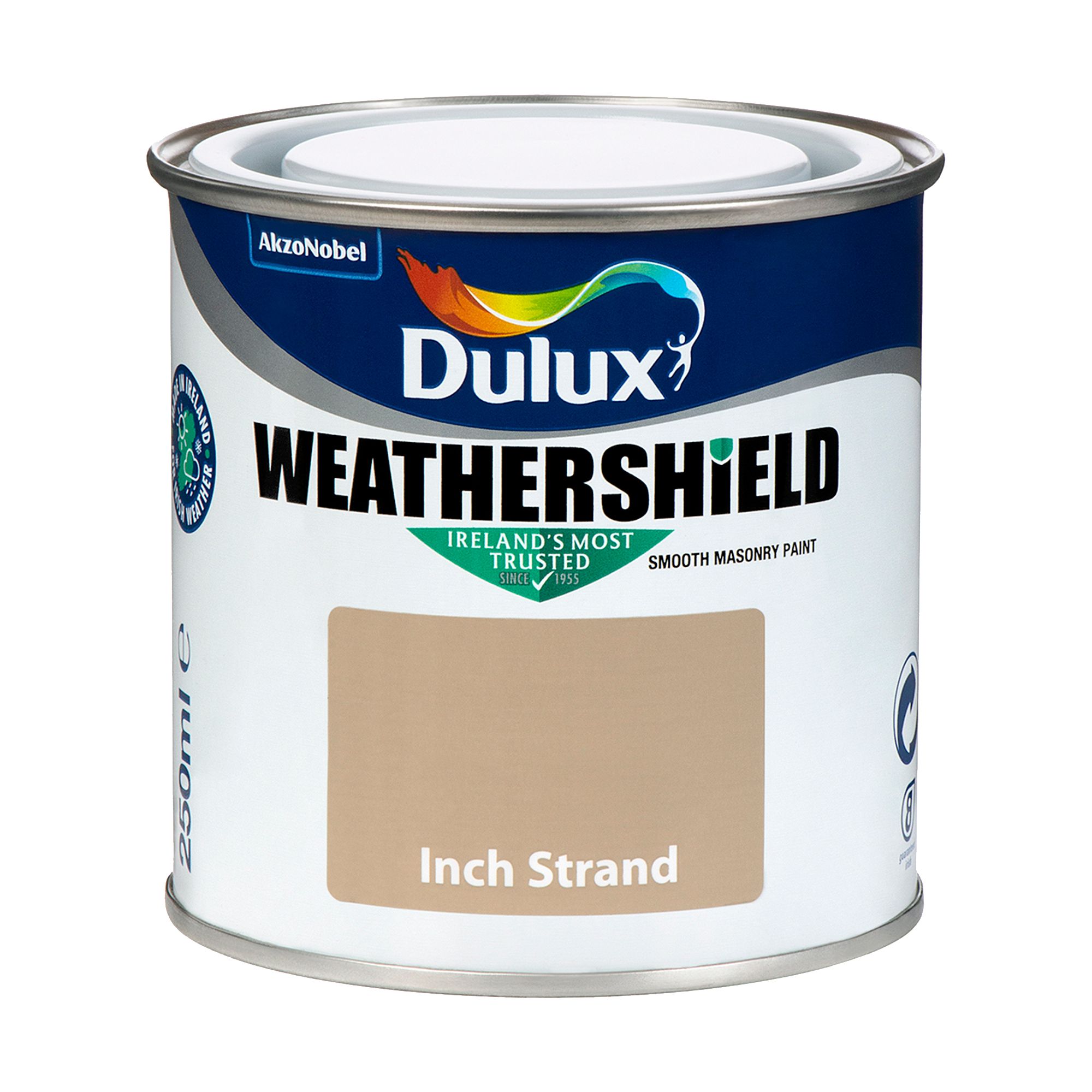 Dulux Weathershield Inch strand Smooth Super matt Masonry paint, 250ml Tester pot
