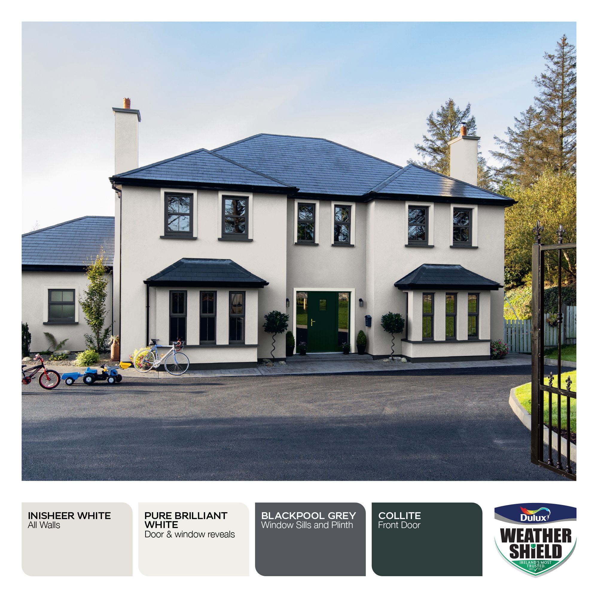 Dulux Weathershield Inisheer White Smooth Masonry paint, 250ml Tester pot