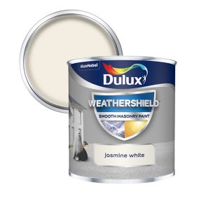 Dulux Weathershield Jasmine white Smooth Matt Masonry paint, 250ml Tester pot