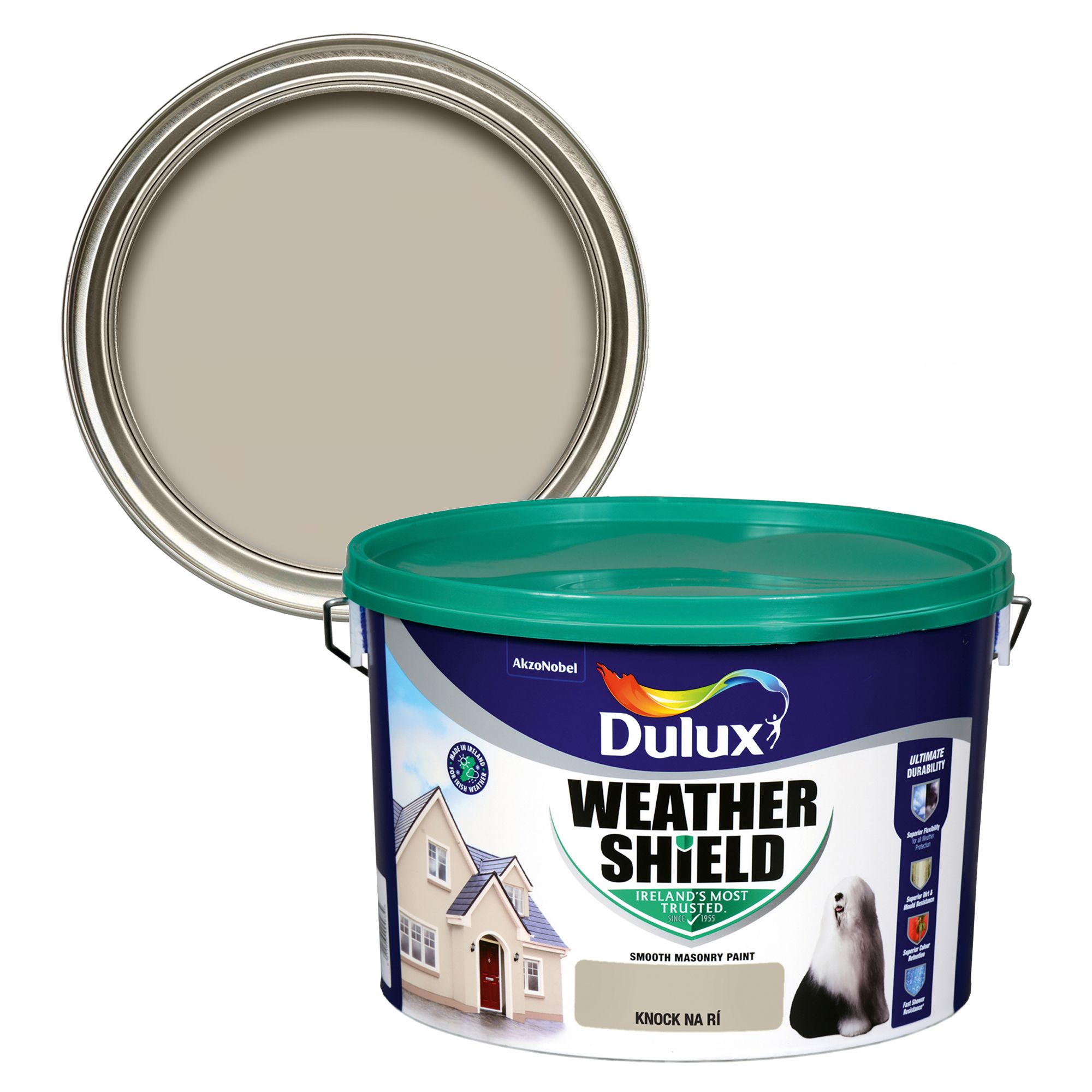 Dulux Weathershield Knock Na Ri Smooth Masonry paint, 10L Tub