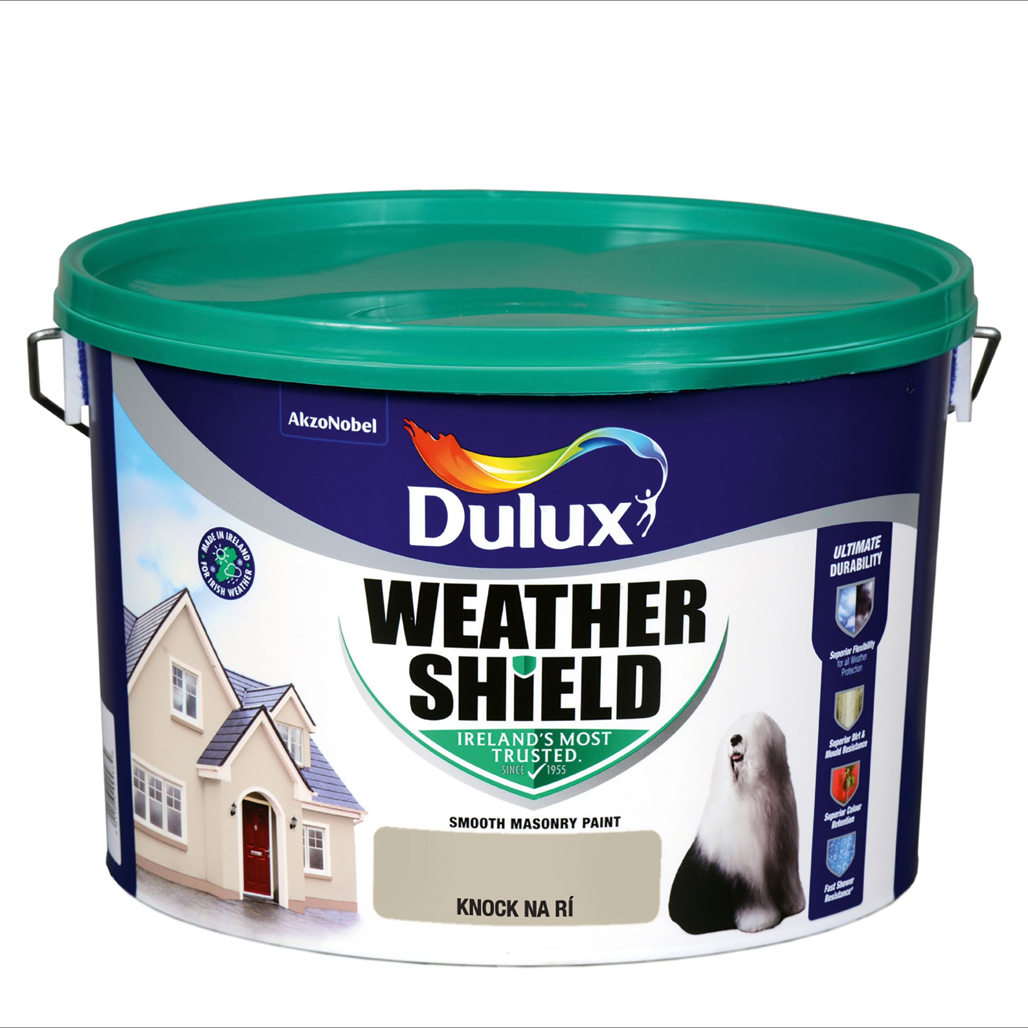 Dulux Weathershield Knock Na Ri Smooth Masonry paint, 10L Tub