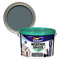 Dulux Weathershield Merlin Smooth Super matt Masonry paint, 10L