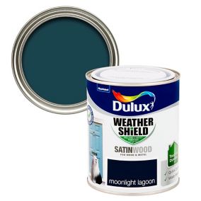 Dulux Weathershield Moonlight lagoon Satinwood Multi-surface Exterior Metal & wood paint, 750ml Tin