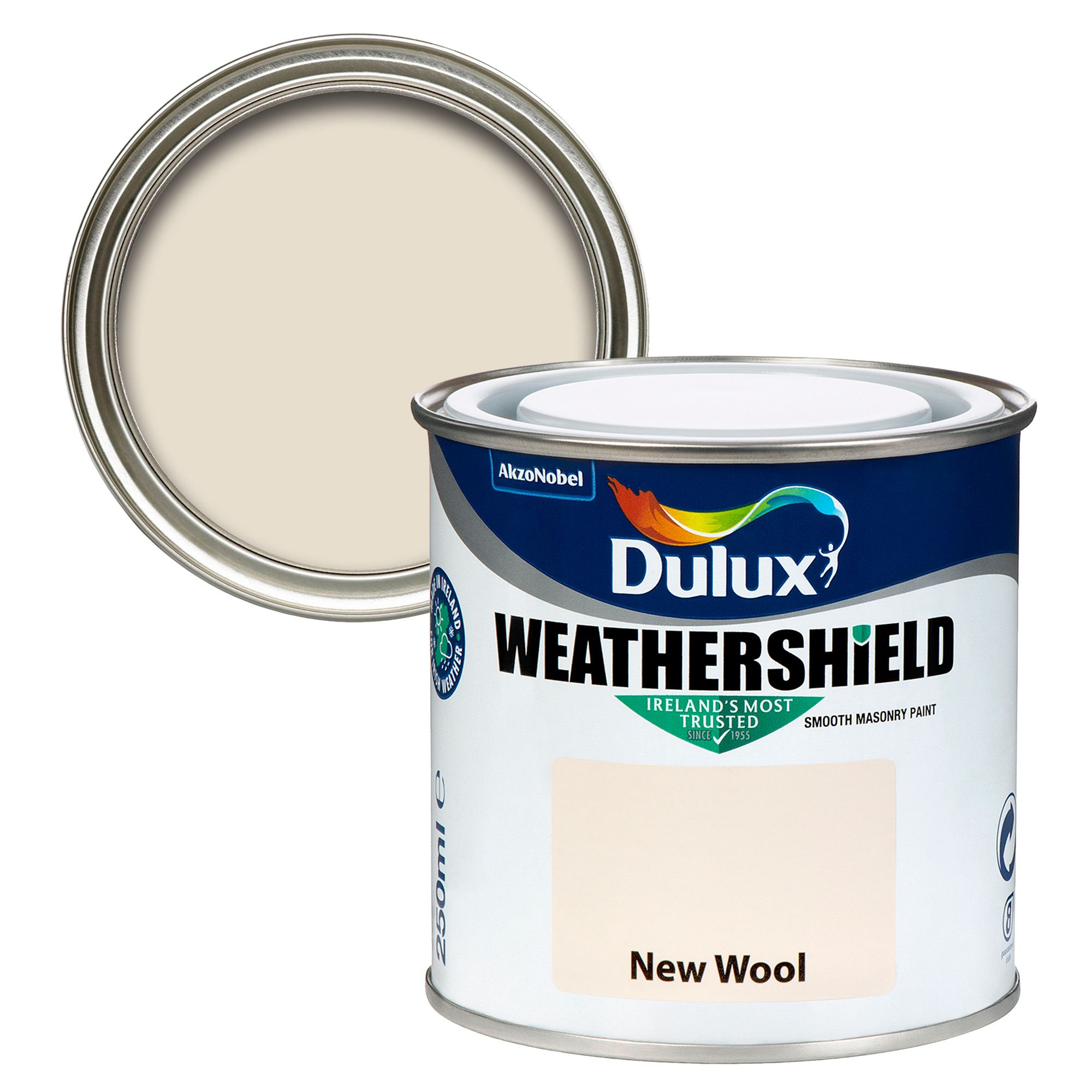 Dulux Weathershield New Wool Smooth Masonry paint, 250ml Tester pot