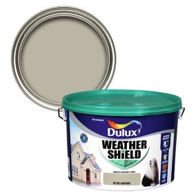 Dulux Weathershield Olive Garden Smooth Masonry paint, 10L Tub