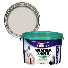 Dulux Weathershield Portland Smooth Super matt Masonry paint, 10L