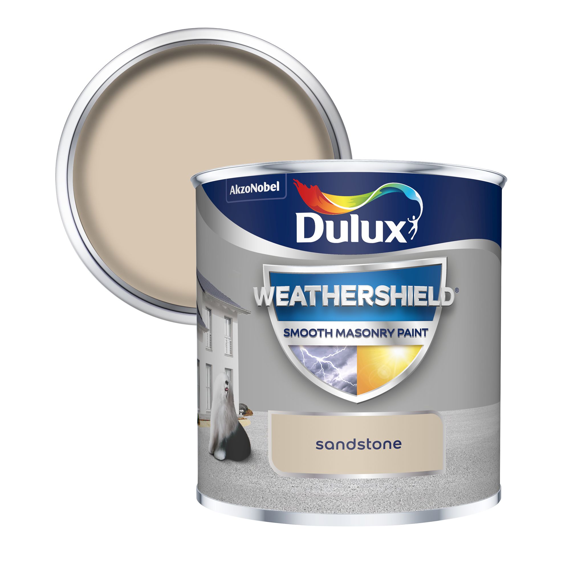 Dulux Weathershield Sandstone Smooth Matt Masonry paint, 0.25L Tester