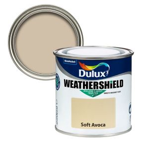 Dulux Weathershield Soft avoca Smooth Super matt Masonry paint, 250ml Tester pot