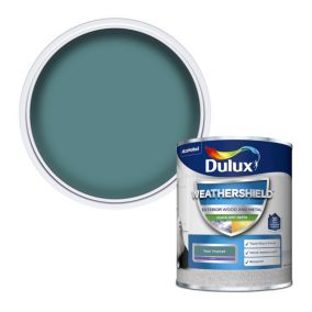 Dulux Weathershield Teal Voyage Satin Emulsion paint, 750ml